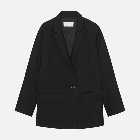 Leonardo Blazer Twill Wool Black