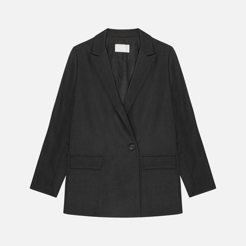 Leonardo Blazer Dobby Wool Black