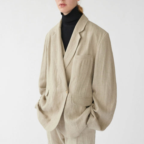 Linen Oversize Blazer Nature