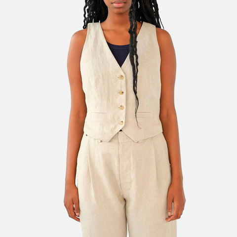 Linen Vest Nature