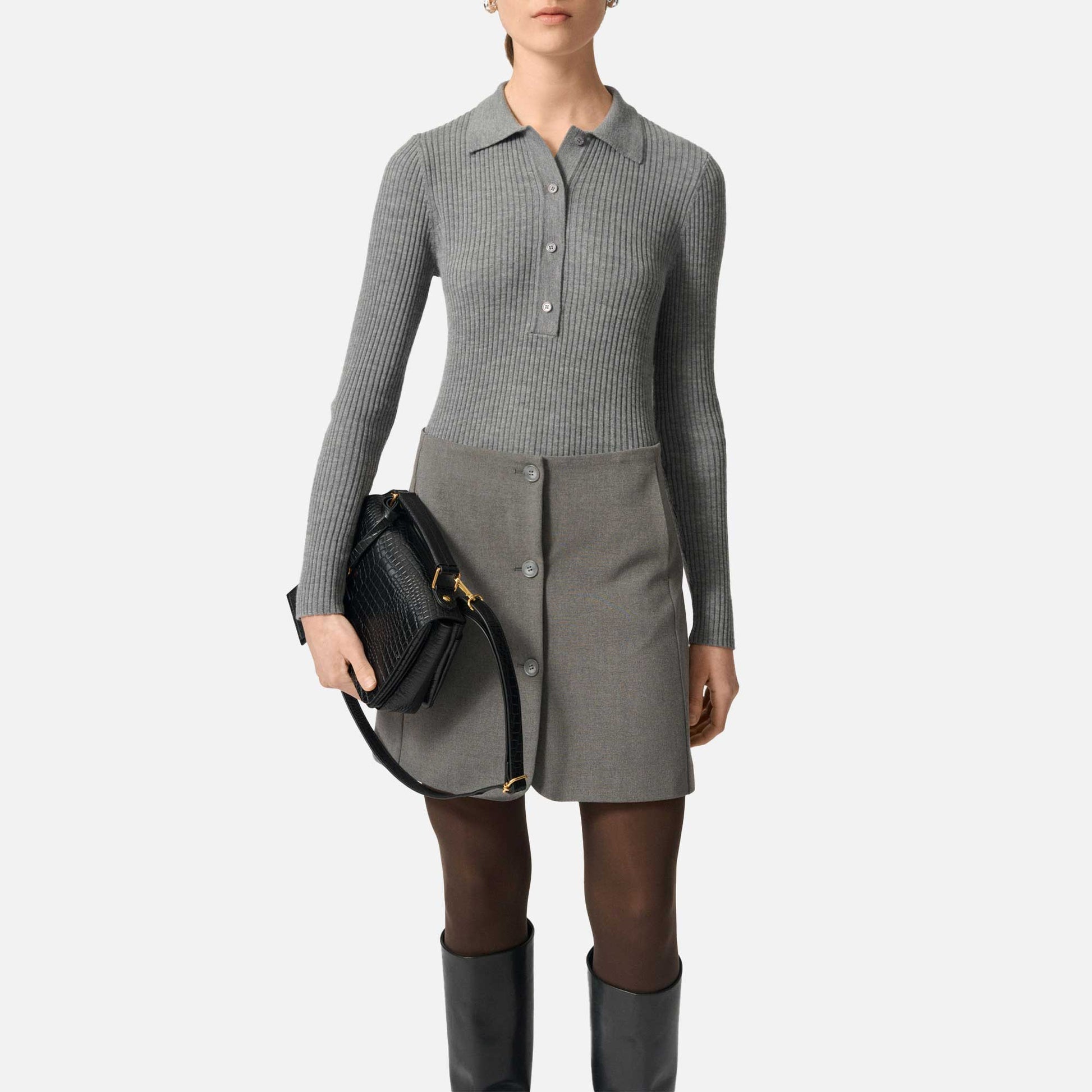 Lisa Blouse Grey Melange