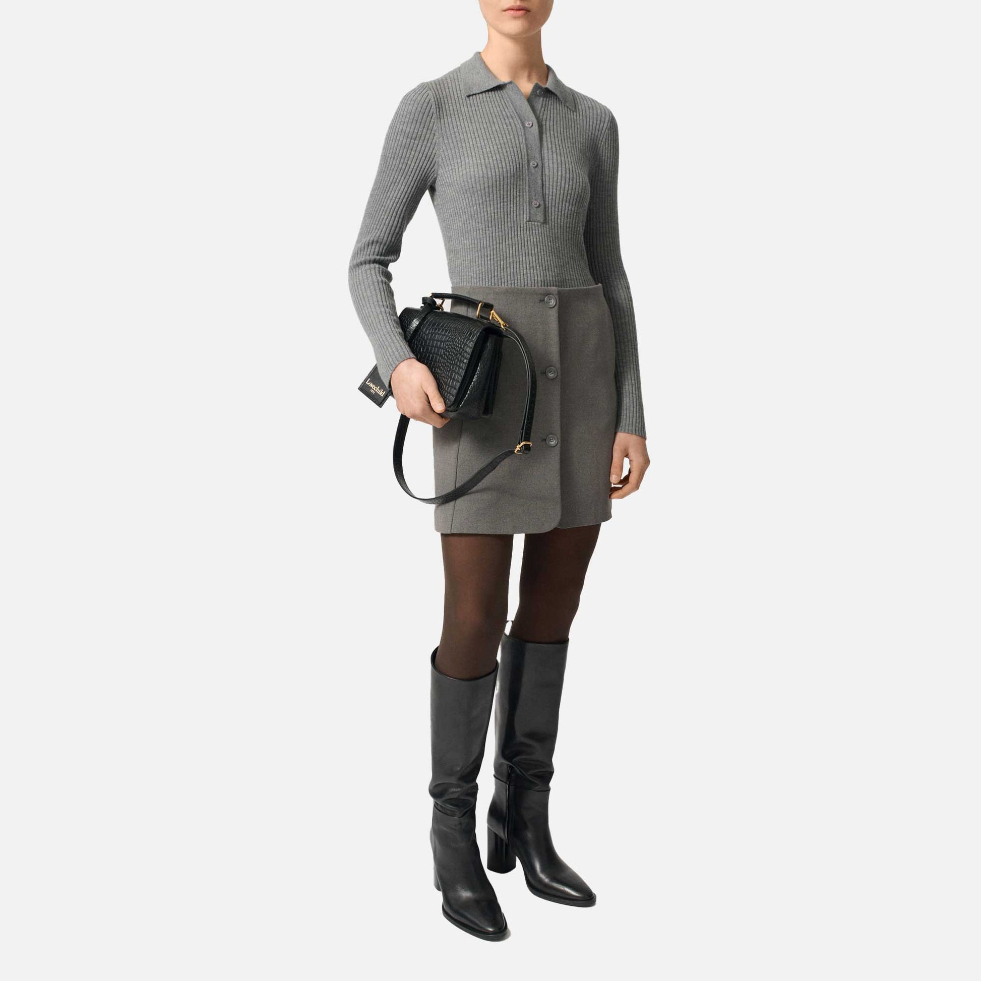 Lisa Blouse Grey Melange