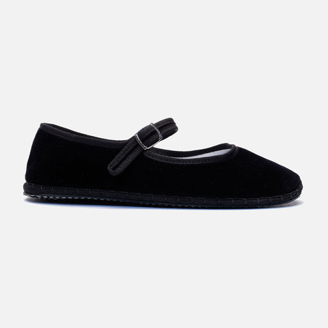 Mary Jane Shoe Velvet Black