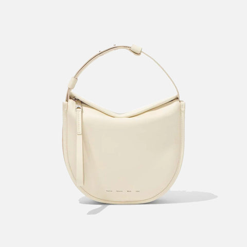 Medium Baxter Leather Bag Ivory