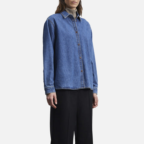 Millington Shirt Mid Blue Denim