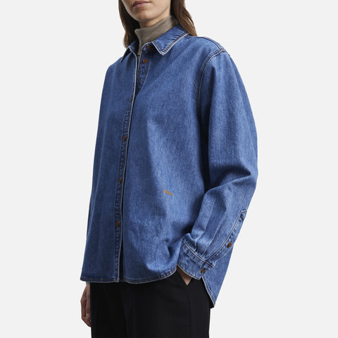 Millington Shirt Mid Blue Denim