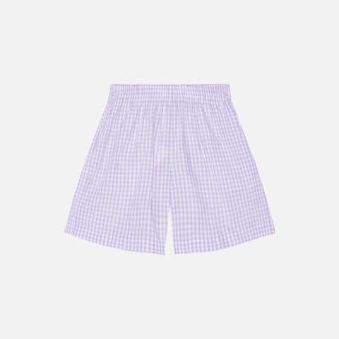 Milo Check Shorts Lavender