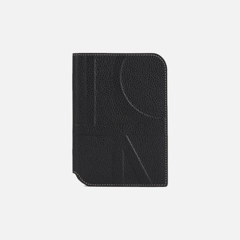 Monogram Leather Passport Holder Black Grain