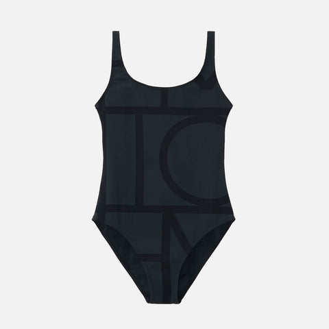 Monogram Swimsuit Black Monogram