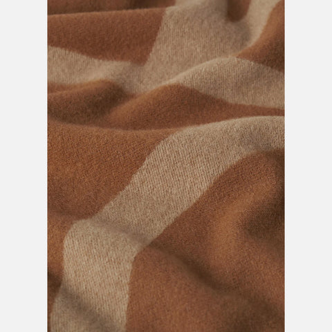 Monogram Jacquard Wool Scarf Camel Monogram