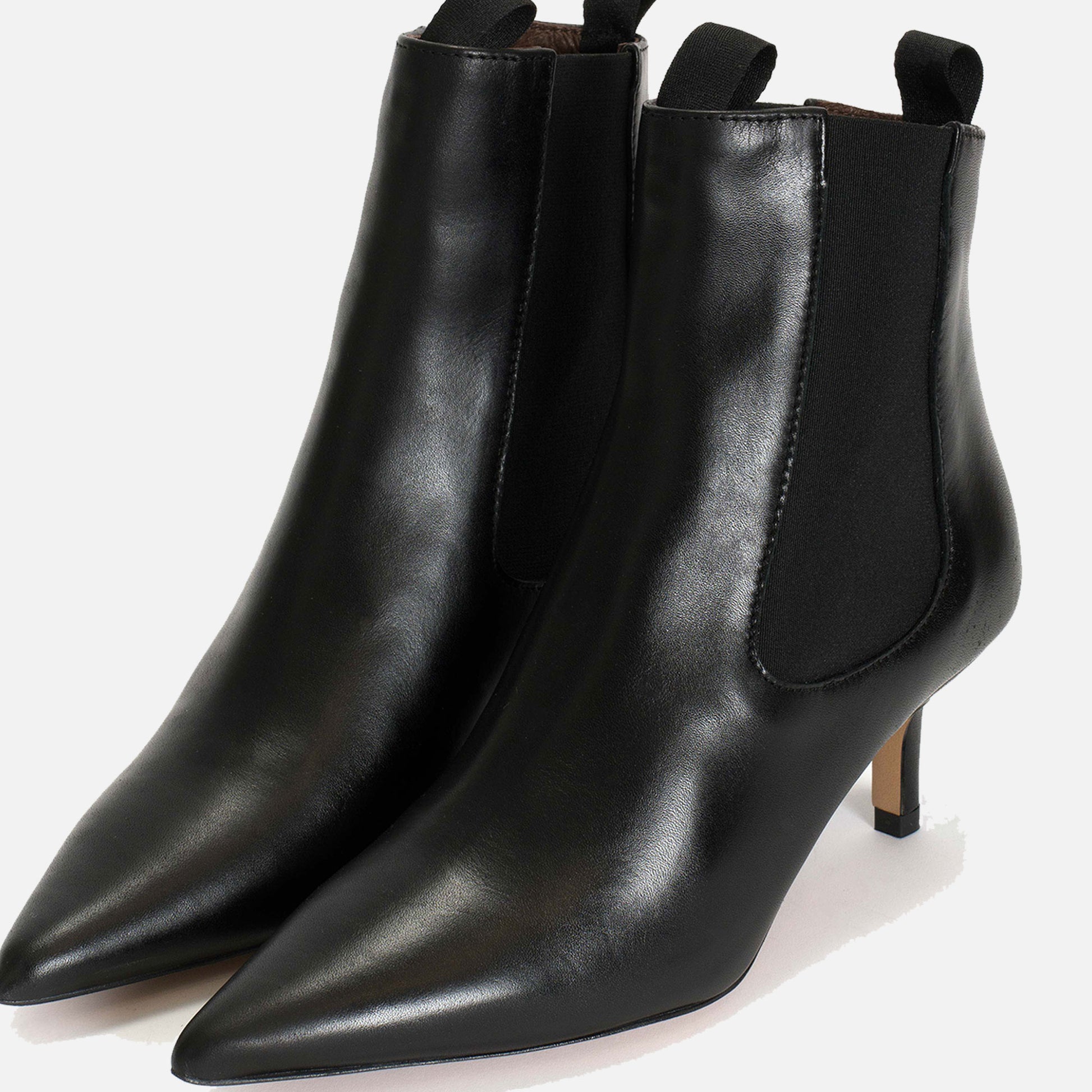 Navia Soft Calf Ankle Boots Black