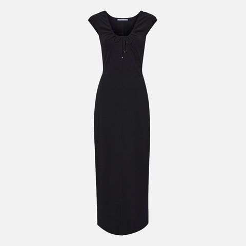 Nina Stretch T-Shirt Jersey Dress Black