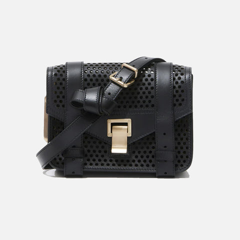 PS1 Mini Bag Perforated Leather Black