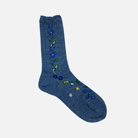 Peace Bird Socks M. Grey