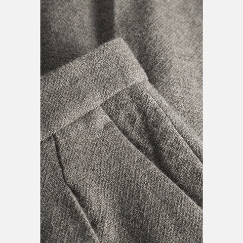 Pemma Wool Twill Melange Warm Grey