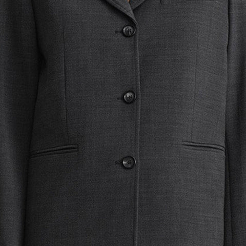 Petite Crepe Suit Jacket Charcoal Melange