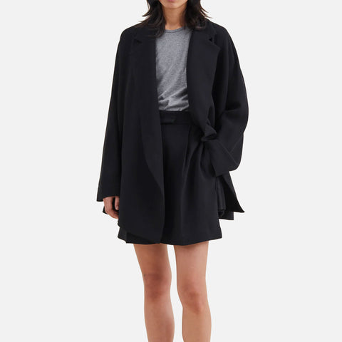 Phoebe Crepe Georgette Shorts Black