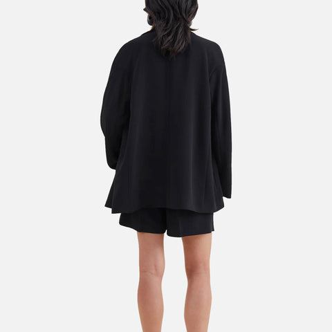 Phoebe Crepe Georgette Shorts Black