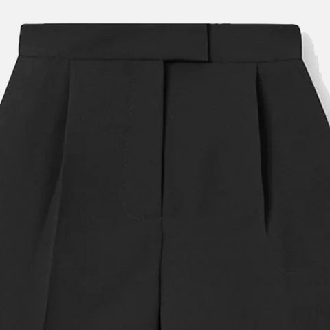 Phoebe Crepe Georgette Shorts Black
