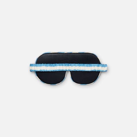 Pisces Sleep Silk Eye Mask Blue/Ivory Stripe