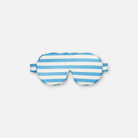 Pisces Sleep Silk Eye Mask Blue/Ivory Stripe