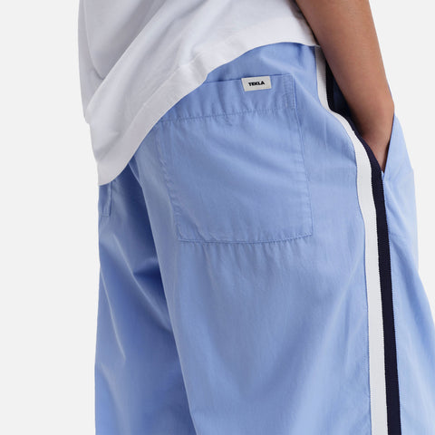 Poplin Pyjamas Pants Cornflower Side Stripe