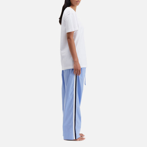 Poplin Pyjamas Pants Cornflower Side Stripe