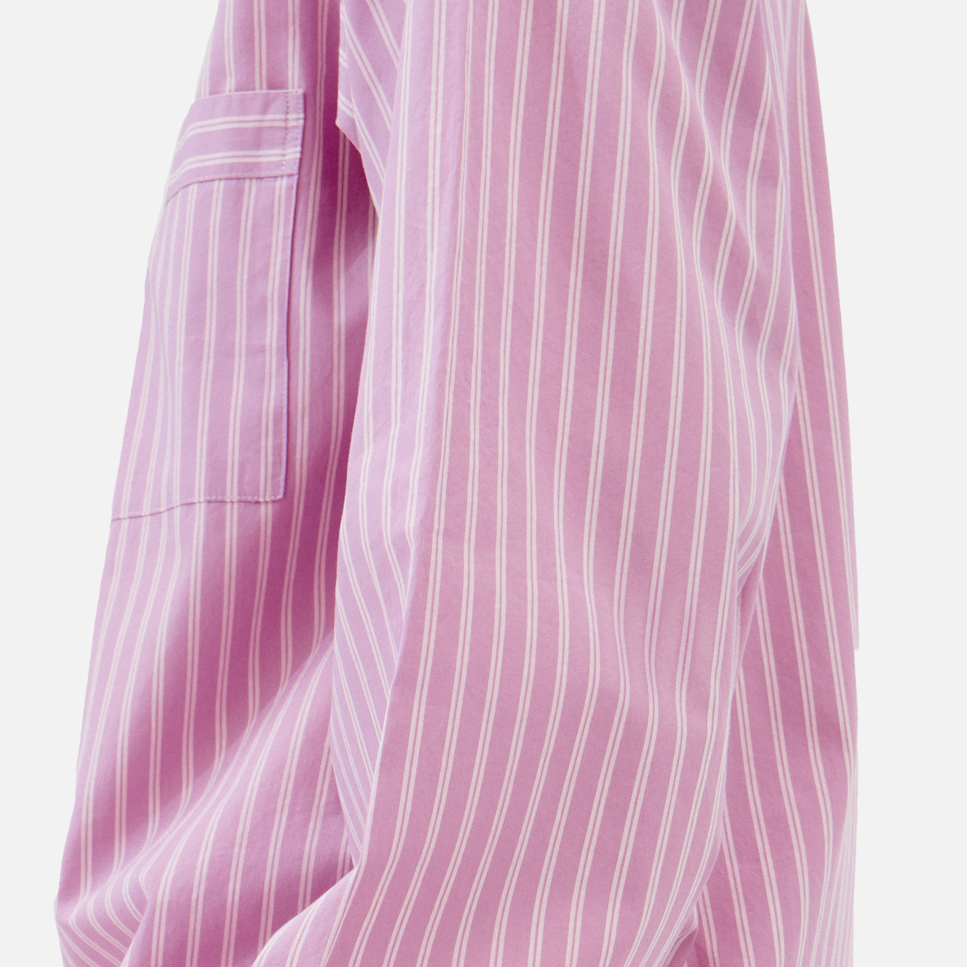 Poplin Long-Sleeved Shirt Purple Pink Stripes