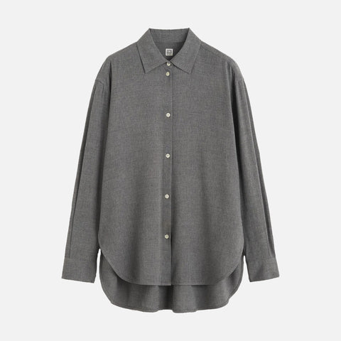 Relaxed Shirt Grey Melange