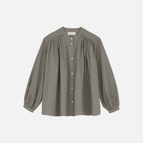 Rita Shirt Beige/Grey Mini Check