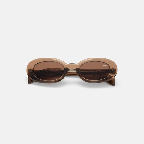 Roselle Sunglasses Transparent Coffee Brown