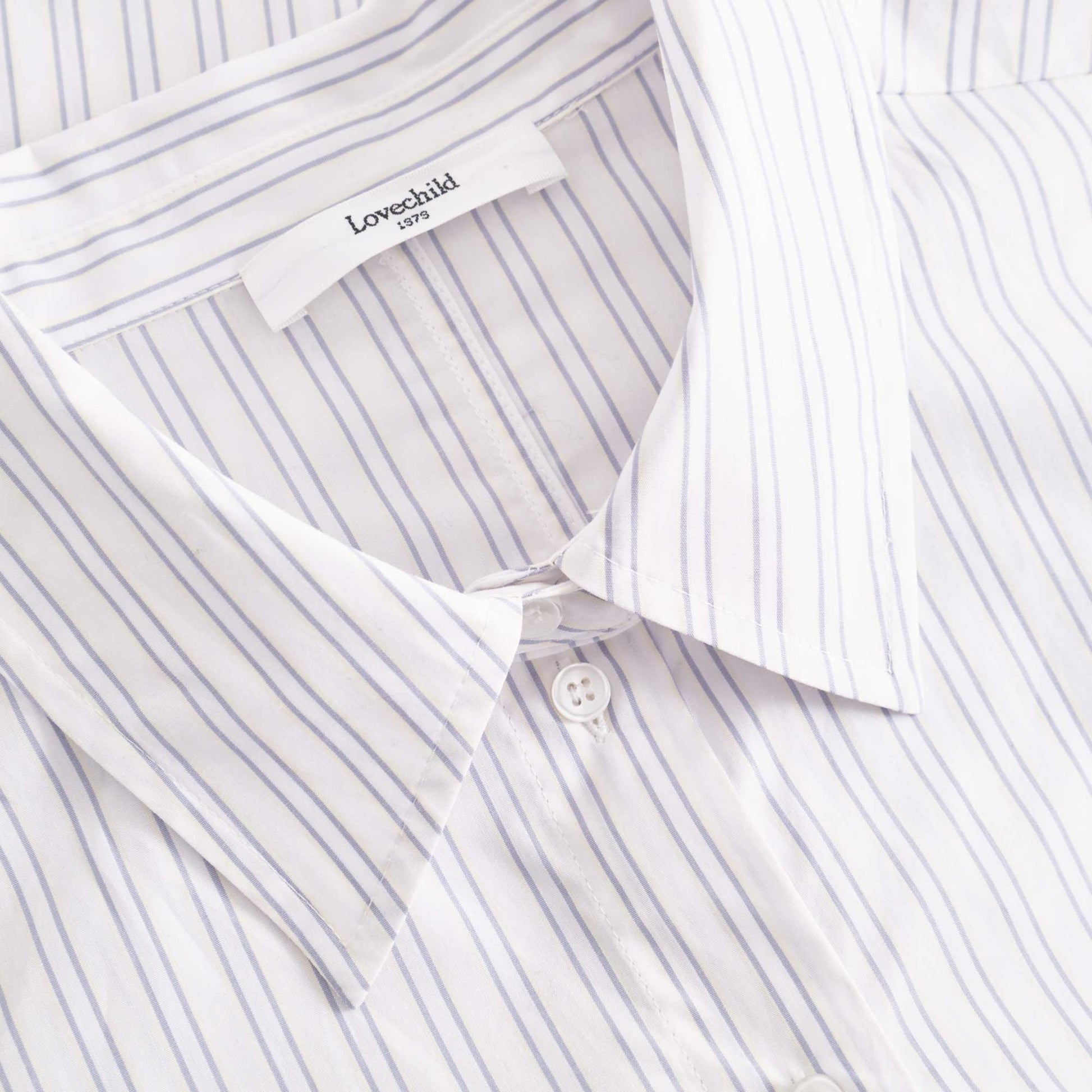 Rosy Shirt Dusty Blue Stripe