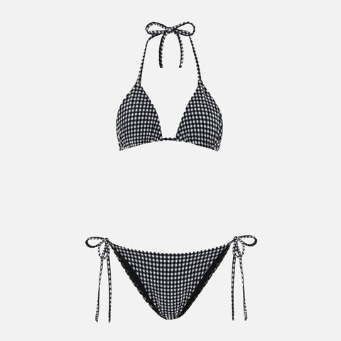 Sabrina Bikini Seersucker Black Gingham