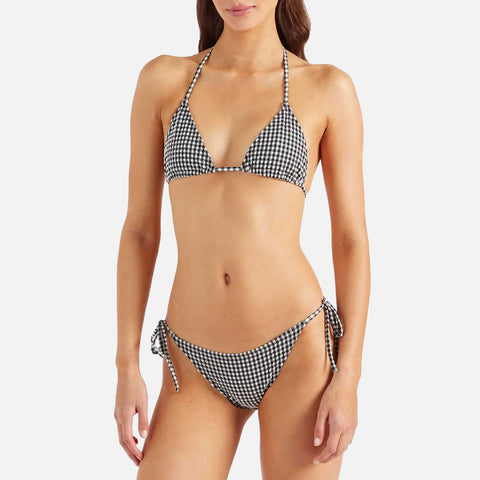 Sabrina Bikini Seersucker Black Gingham