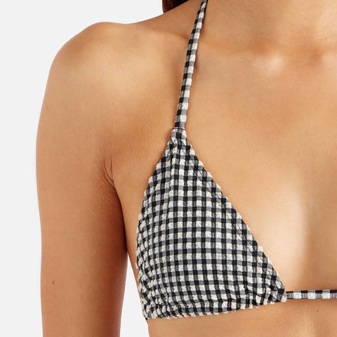 Sabrina Bikini Seersucker Black Gingham