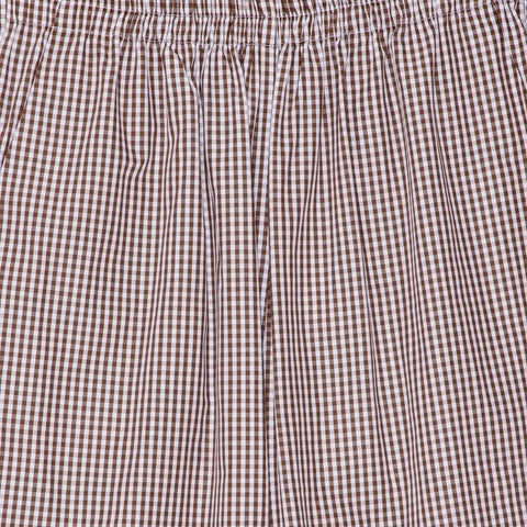 Sam Piping Pants Mini Check Brown/White