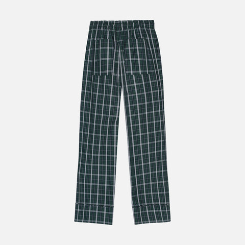 Sam Piping Pants Check Bottle Green