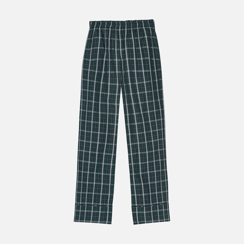 Sam Piping Pants Check Bottle Green