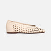 Sessi 10 Hand-Braided Leather Ballerina White Sand