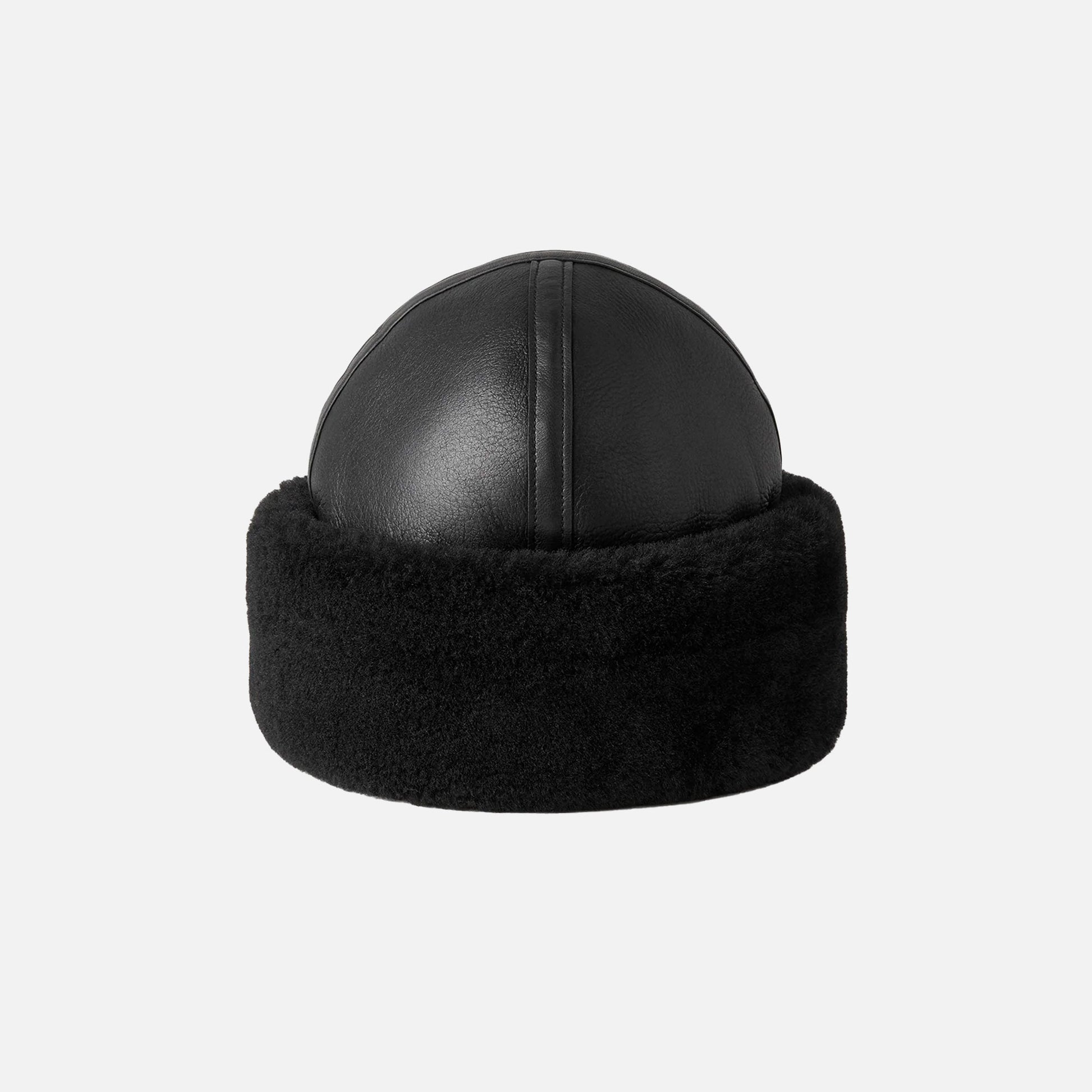 Shearling Winter Hat Black