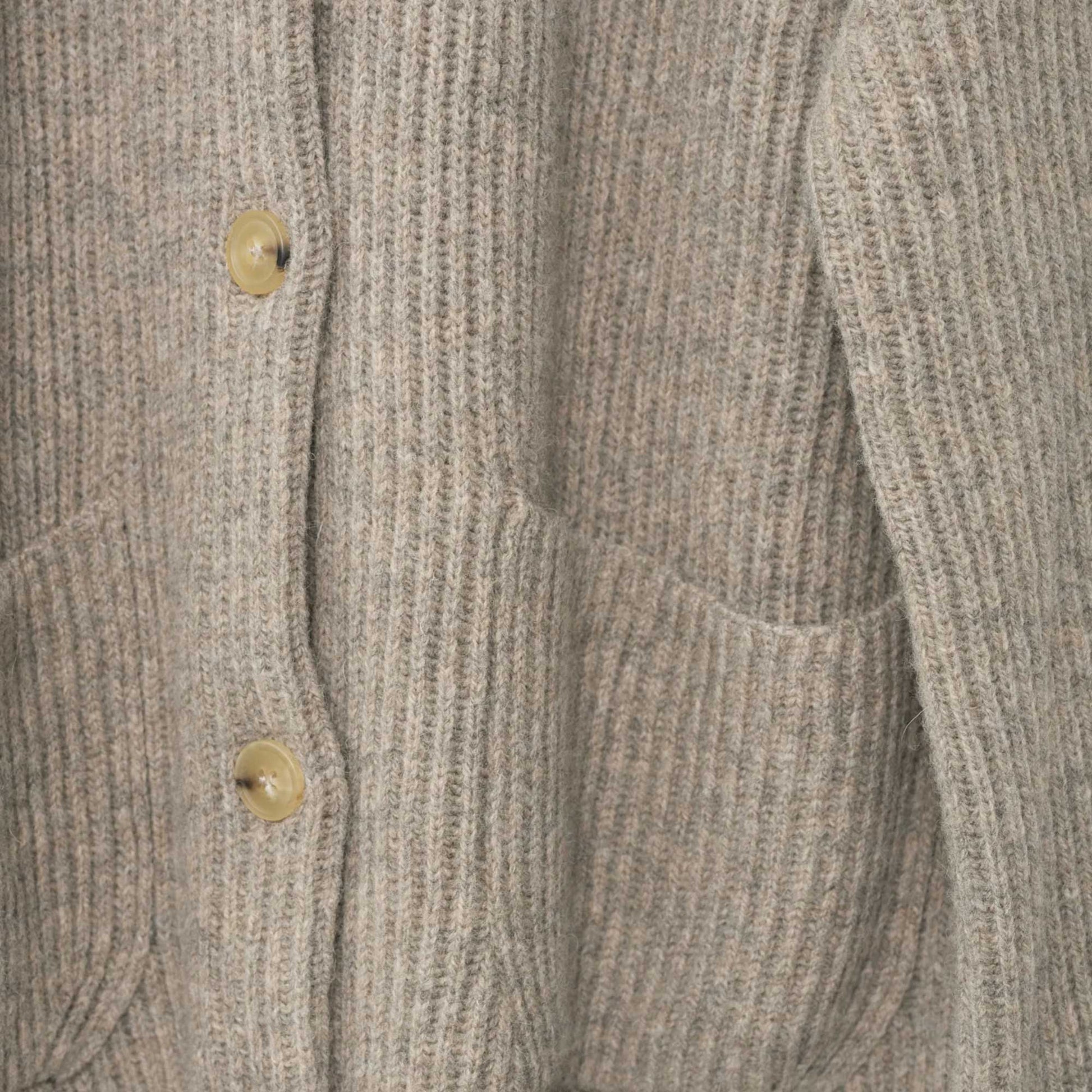 Shetland Wool Cardigan Nature