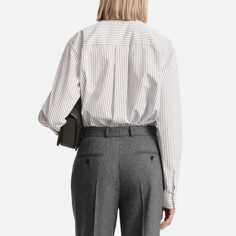 Signature Cotton Shirt White/Brown