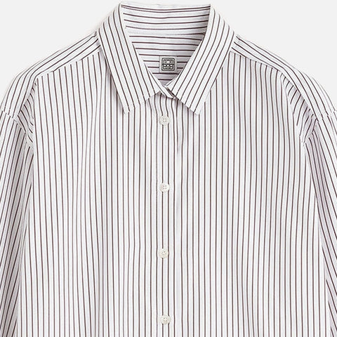Signature Cotton Shirt White/Brown