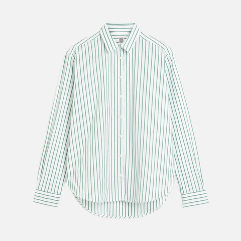 Signature Cotton Shirt White/Green