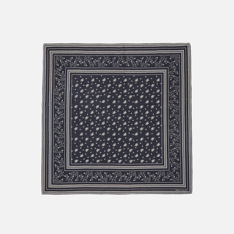 Classic Scarf 90x90 Dark Navy/Light Cream