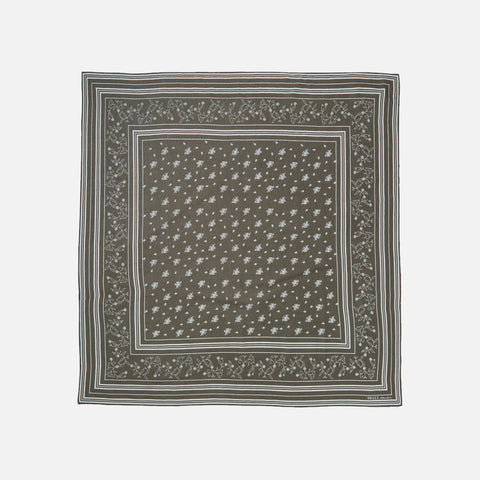Skall Classic Scarf 90x90 Dark Brown/Light Cream