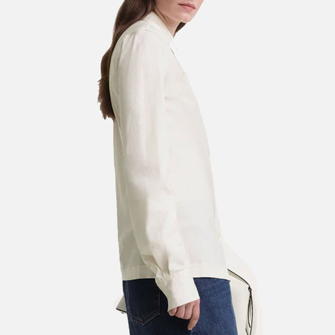 Slim Cotton-Jersey Shirt Macadamia