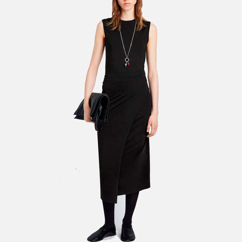 T-Shirt Wrap Dress Black