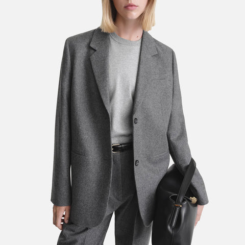 Tailored Suit Jacket Grey Melange