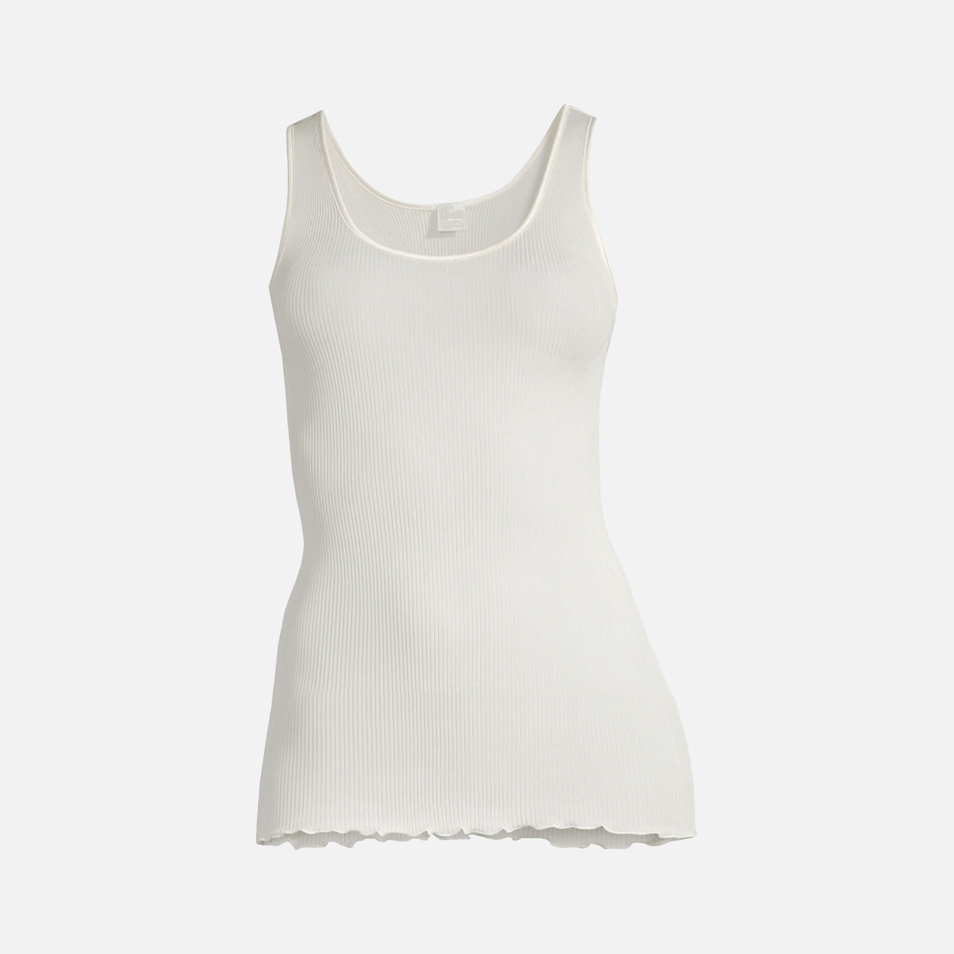 Tank Top Silk Rib Ivory